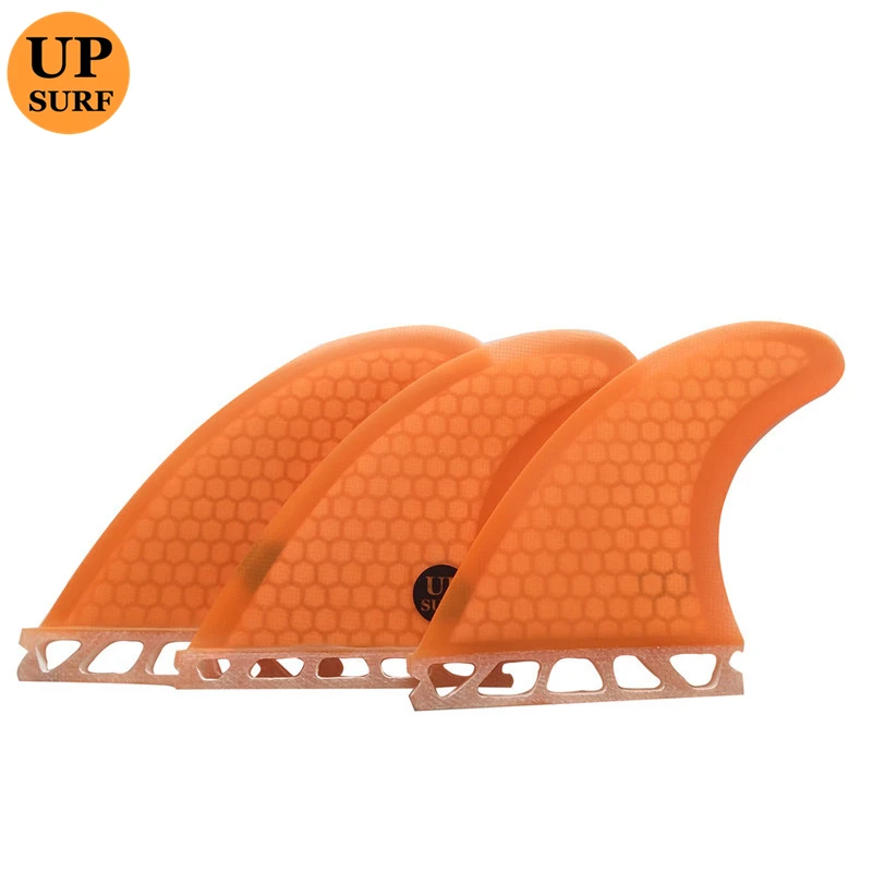 Surfboard Fin UPSURF FUTURE Fins Large Honeycomb Orange Good Quality Fins 3 Pcs/set Sup Board Prancha de Surf Free Shipping