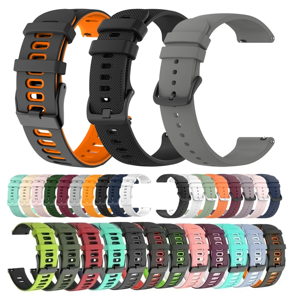 Sport Soft Silicone 20mm 22mm Watch Strap For Garmin Venu 3 Band Forerunner 265 255 Music Vivoactive 4 3 Venu Sq 2 Bracelet Belt