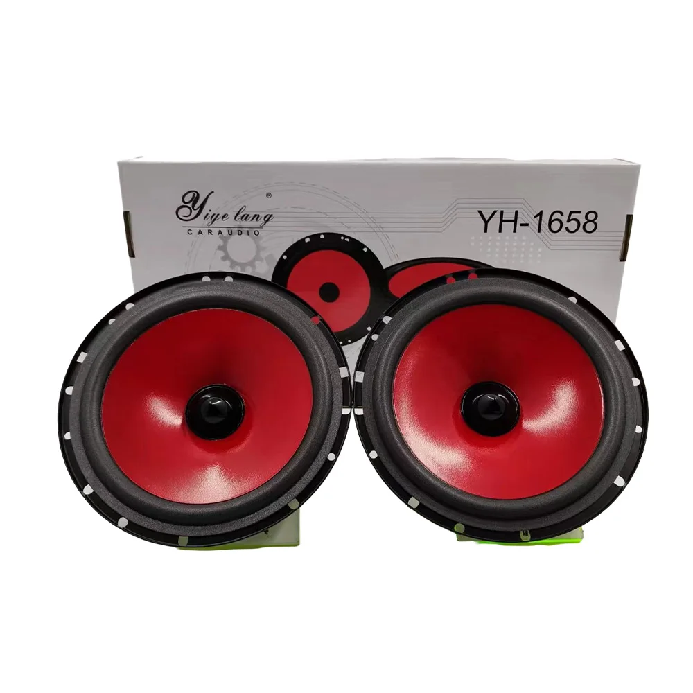 

1 пара 6,5-дюймовых автомобильных коаксиальных динамиков Hi-Fi, неразрушающая установка из АБС-пластика, полнодиапазонные частотные аудиоколонки (1 пара динамиков)