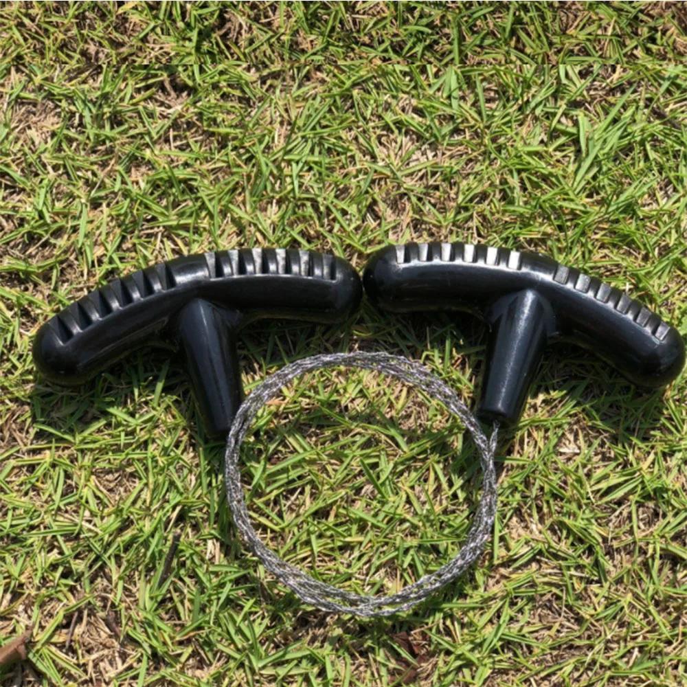 دليل اليد الصلب أدوات السفر التخييم في الهواء الطلق المشي لمسافات طويلة حبل سلسلة المنشار العملي المحمولة الطوارئ بقاء والعتاد مجموعات أسلاك الفولاذ #3