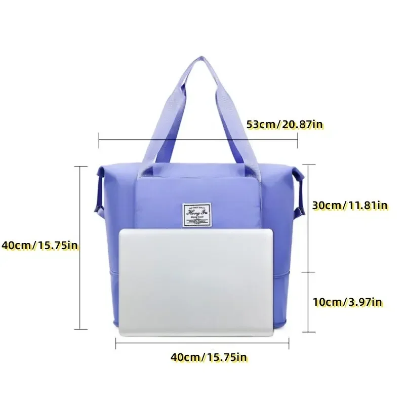 Moda tamanho médio bagagem dobrável feminino curta distância portátil grande capacidade de armazenamento maternidade viagem duffel saco fitness