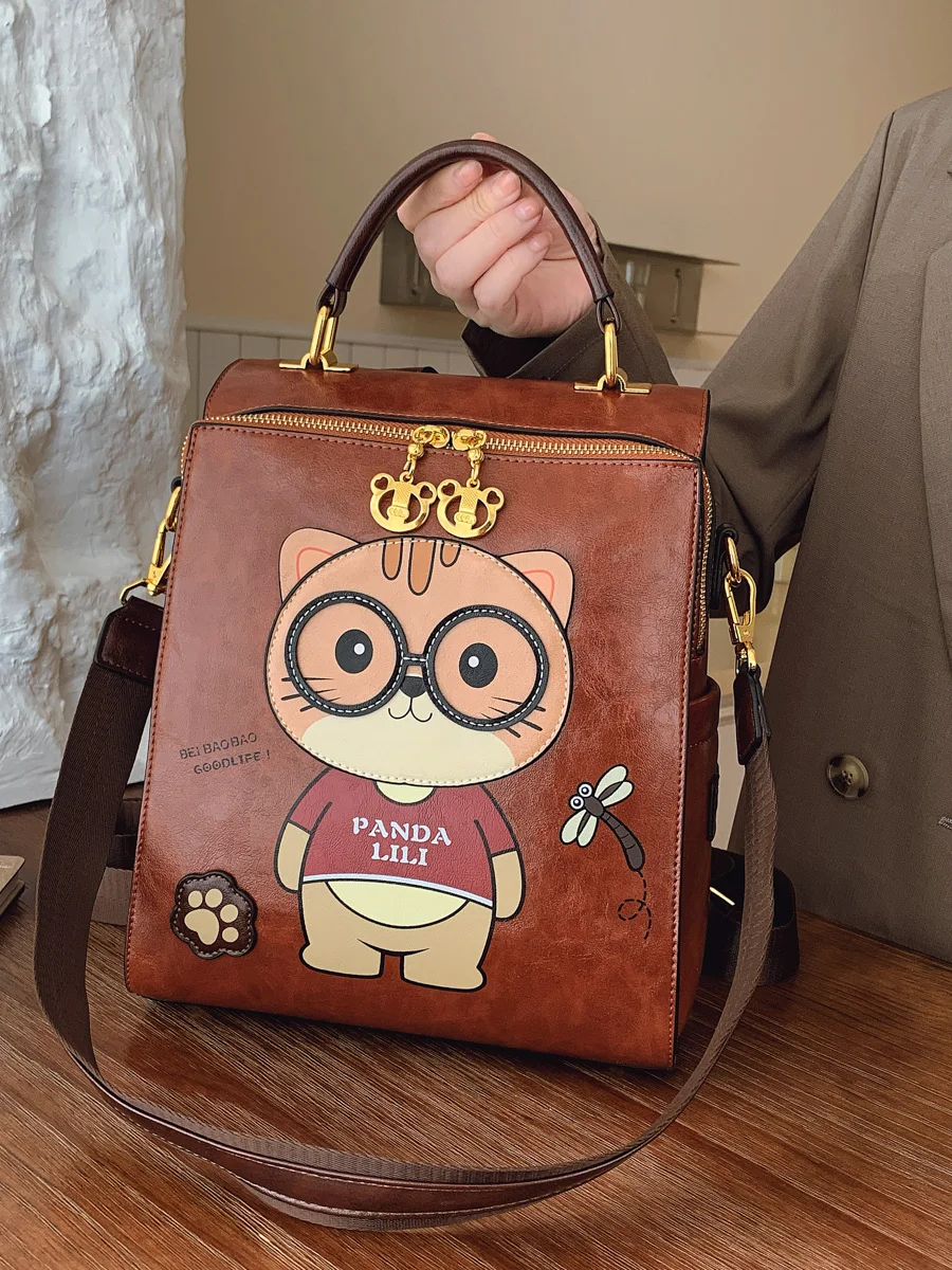 fashionable-large-capacity-commuter-women's-backpack-2026-new-korean-style-double-shoulder-bag-cartoon-single-shoulder-bag