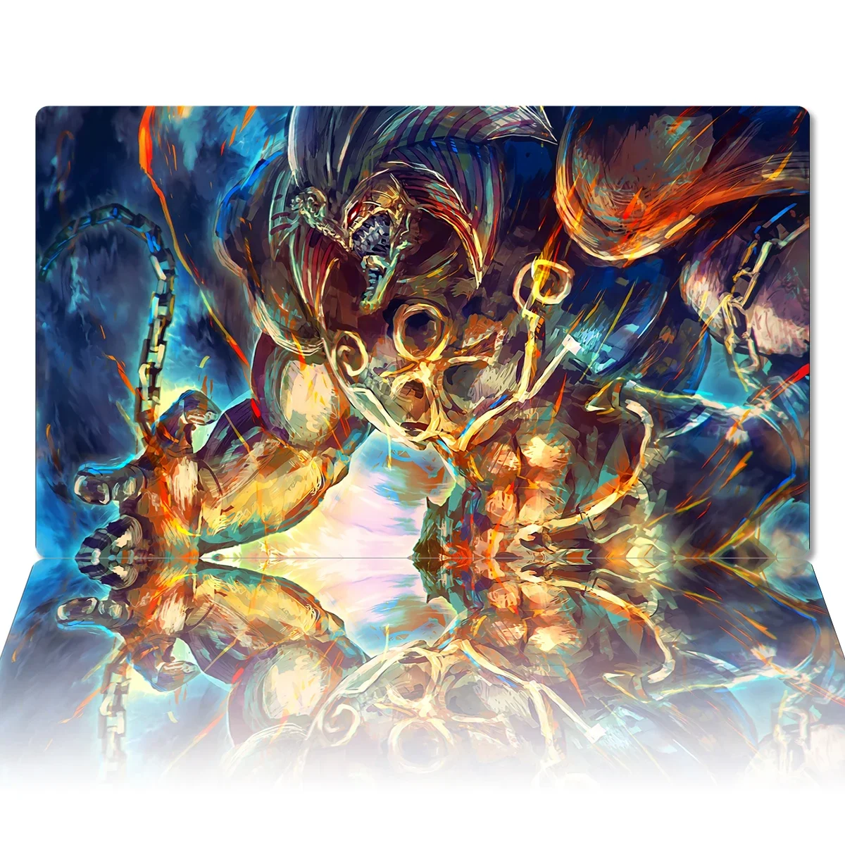 

YuGiOh Playmat Exodia TCG CCG Board Game Duel Trading Card Game Mat Custom Anime Mouse Pad Rubber Desk Mat Zone Free Bag 60x35cm