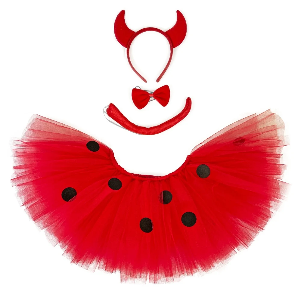 Girls Red Black Witch Tutu Skirt Outfit Kids Mickey Skirts Children Christmas Halloween Birthday Party Costume Watermelon Tutus