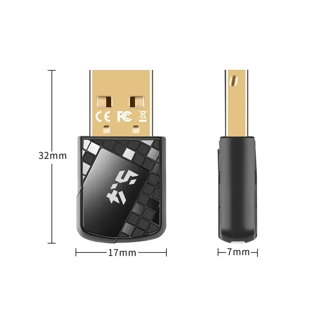 Trasmettitore ricevitore Bluetooth Dongle USB Bluetooth 5.4 per altoparlante per PC Adattatore audio musicale tastiera mouse wireless