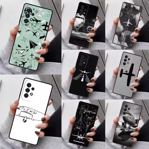 Airplane Aircraft Phone Case For Samsung Galaxy S23 S21 S20 FE S24 S22 Ultra Note20 S10 S9 S8 Plus A40 A52 A12 A13 A53