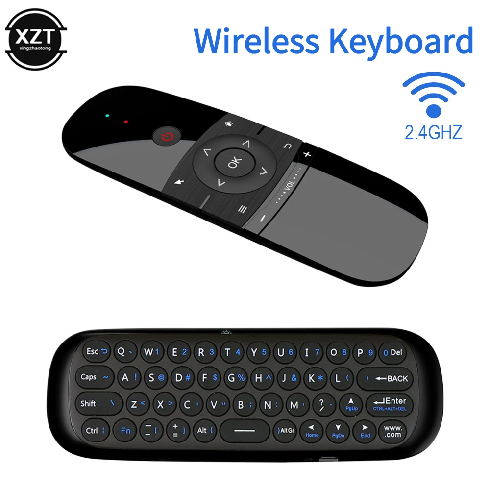 Wechip W1 Air Mouse 2.4G Wireless Keyboard Remote Control IR Remote Learning 6-Axis Motion Sense for Smart TV Android TV Box PC 