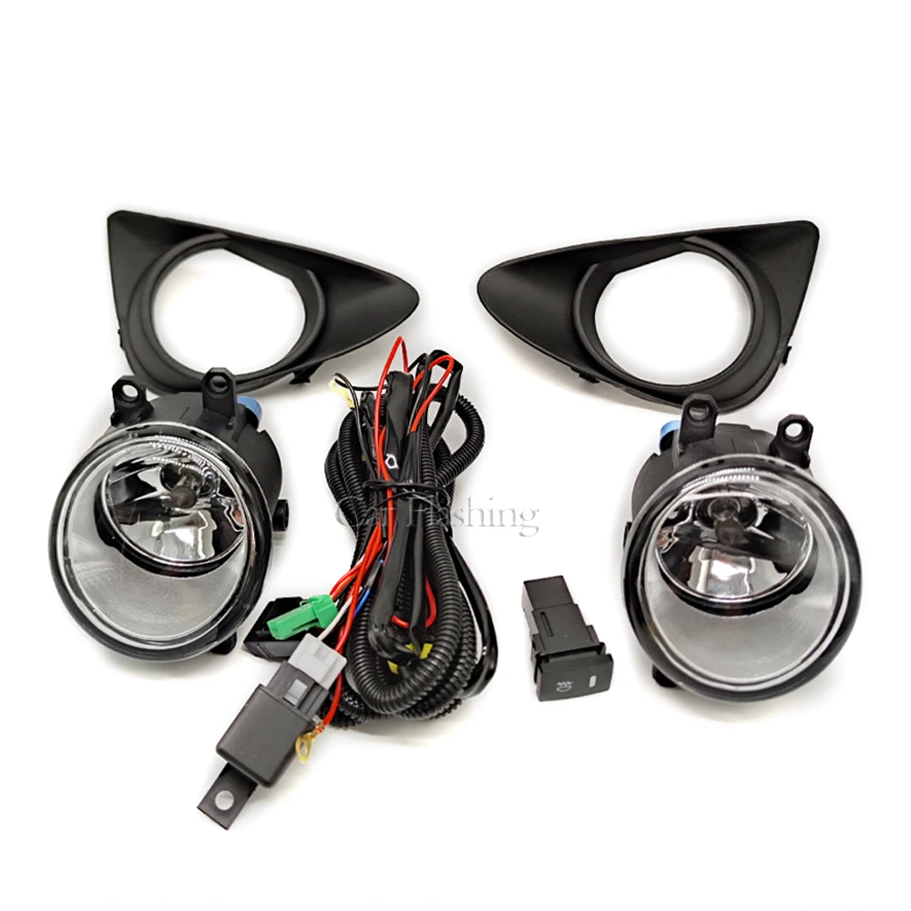 

Car LED Fog Light For Toyota Yaris Hatchback DRL 2012 2013 2014 with Wires Switch Harness Kit angel eyes Fog lamp cover