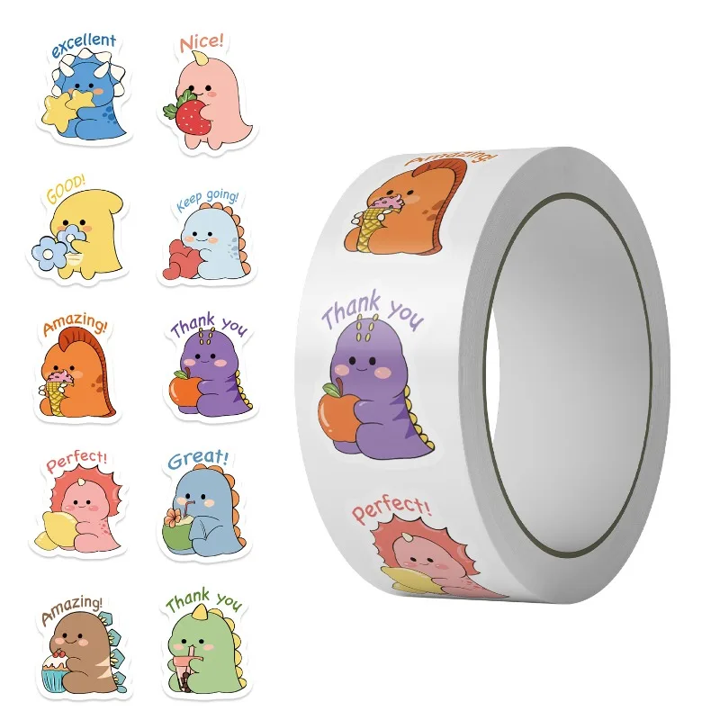 500pcs Cartoon Personality Dinosaur Creative Doodle Decorative Stickers