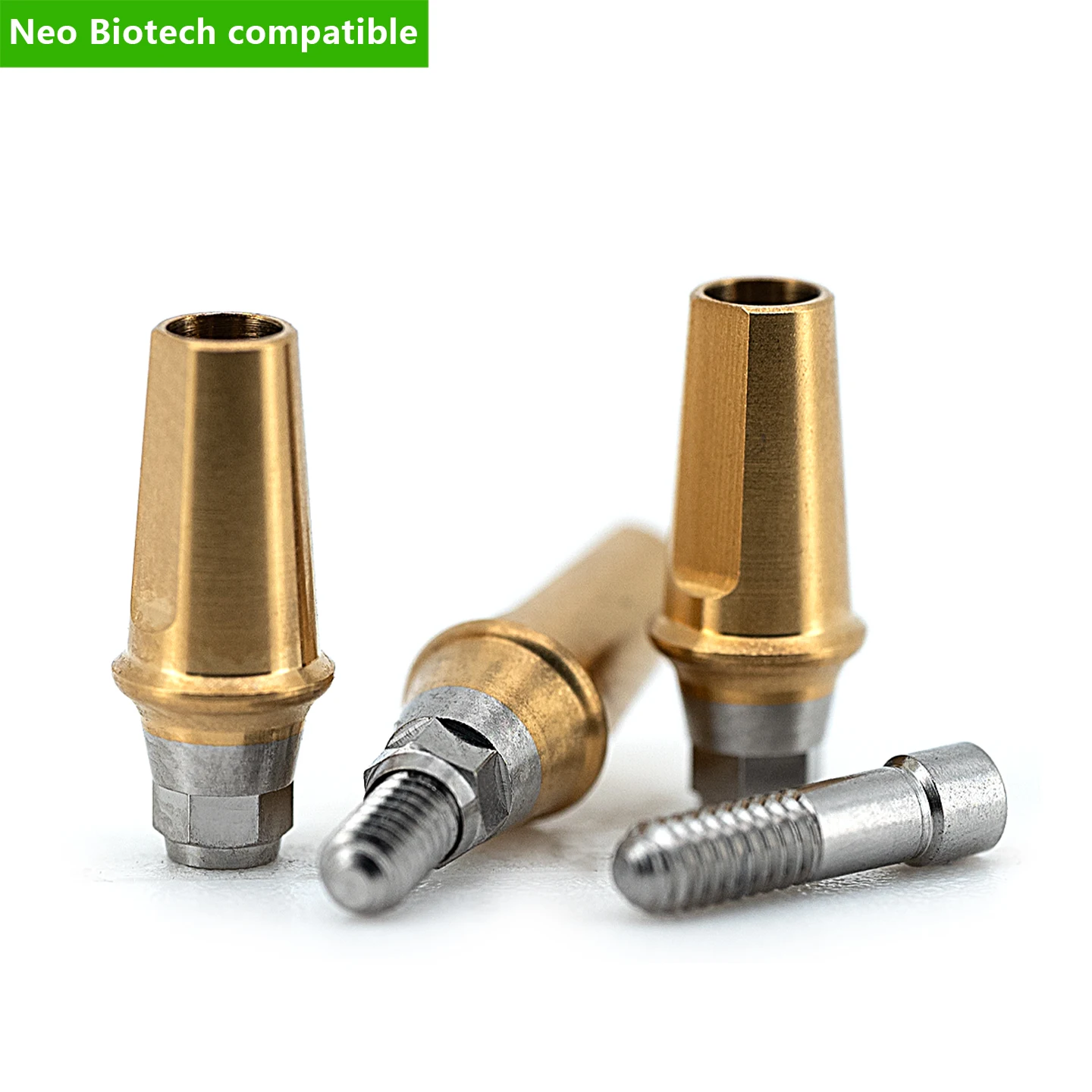 

For Neo Biotech Compatible Titanium Cemented Abutment Straight Angled Healing Screw OEM ODM Transfer Parts Factory Direct Sales