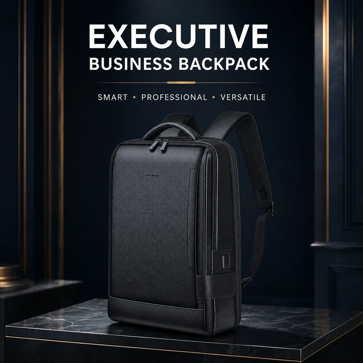 Leather Work Rucksack - Erkekler İçin Hakiki Deri Laptop Sırt