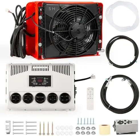 

12V RV Air Conditioner 9000BTU Split System for Trucks, Campers, Vans, Trailers – DC Portable AC Unit