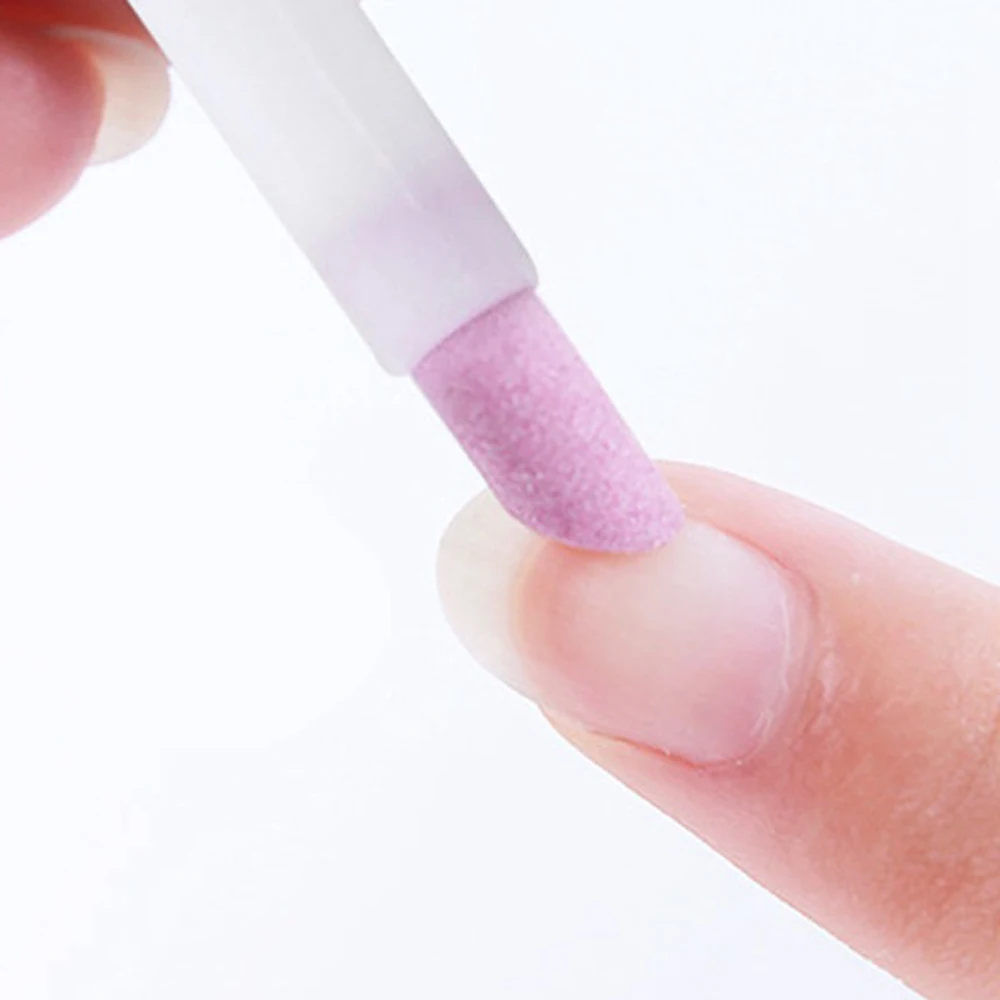 1/5PC Quartz Nail Polishing Pen Set 130mm Dead Skin Cuticle Remover Fine Sanding Stone Manicure Tool