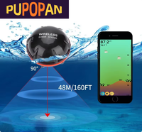Smart Sonar Fish Finder Wireless Bluetooth Portable 48m/160ft Depth Finder for iOS Android Outdoor Fishing Equipment