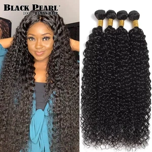 Mongolian extensões de cabelo humano, Afro Kinky Curly Bundles, 100% não transformados, Virgin Weave Cabelo Humano, Jerry Curl, 1 pc, 3 pcs, 4pcs 11 principais vendas cabelo humano cacheado - №4
