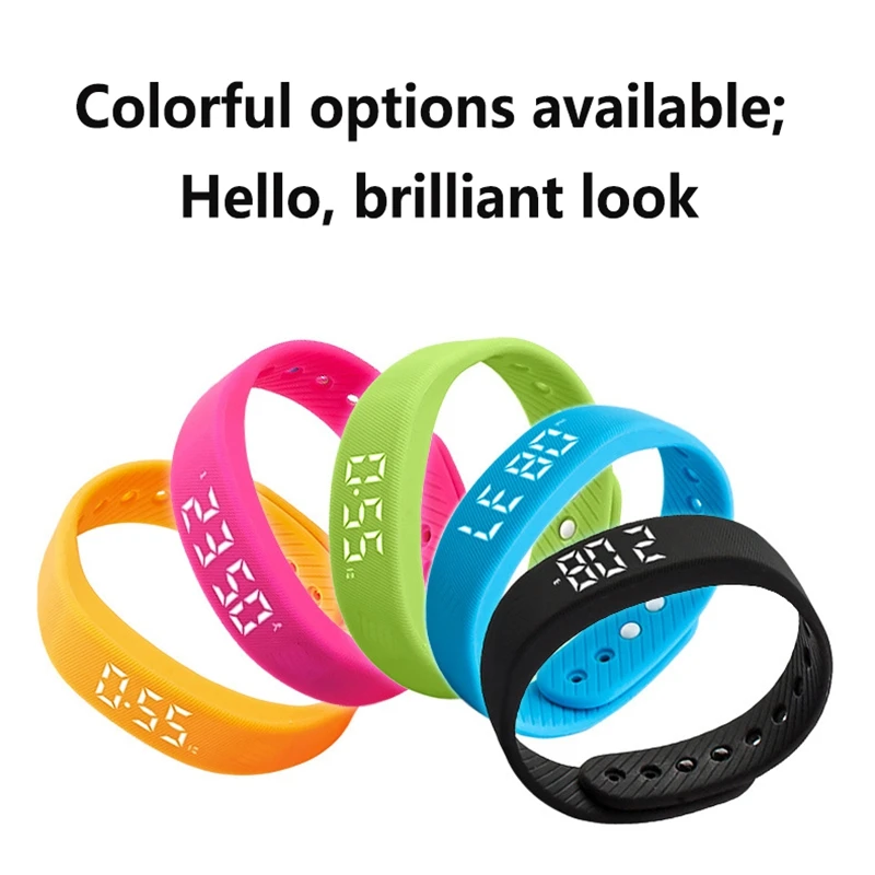 Lenovo Smart Bracelet LED Digital Waterproof Smart Band Running Pedometer Health Monitor Sleep Tracking Vibration Alarm Reminder