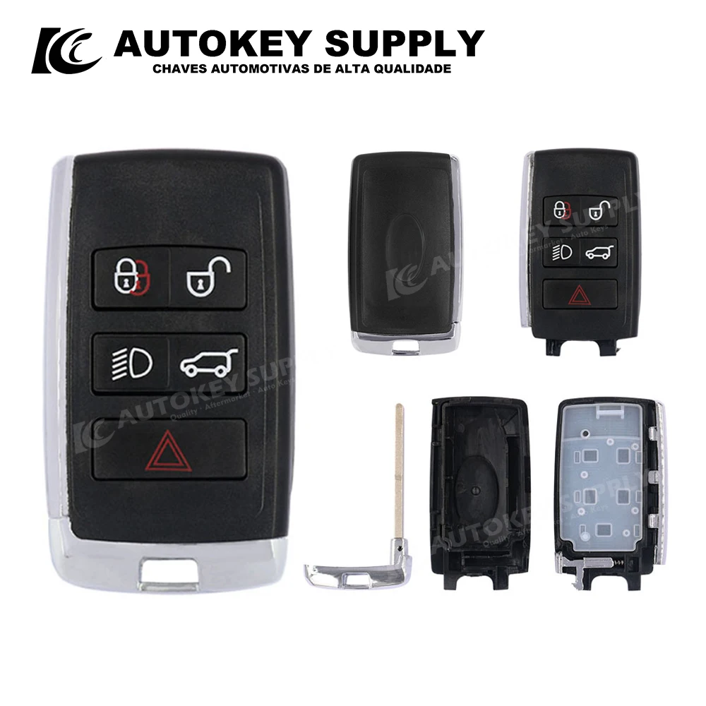 ForLand Rover Modified 2018 Smart Card Key Shell 5 Buttons (With Logo)  Autokeysupply AKLRS218