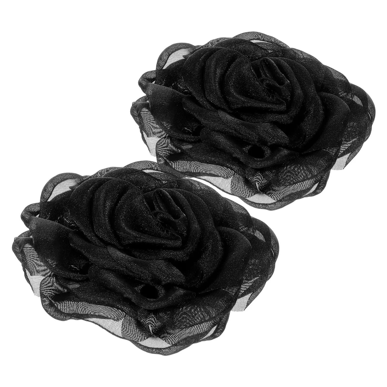 1Pair Detachable Rose Flower Shoe Clip Lace Buckle Elegant Shoe Decoration Jewelry for Women Flats Heels Boots Floral
