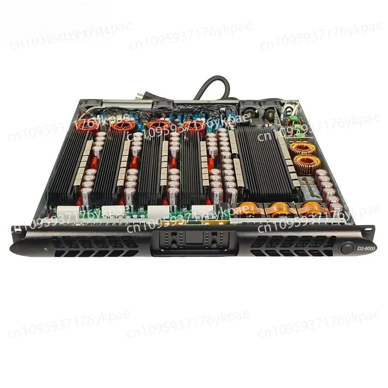 6000W X2 8 Ohm Class D Professional Digital Amplifier Stereo 1U Power Amplifier High-end Large Performance Bar Party