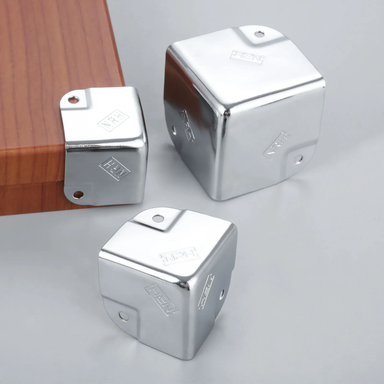 4pcs Iron Air Bag Corner Square Bracket Toolbox Trunk Box Case Angle Brace Protector 35/40/50mm Right Angle Wrap Decor Hardware