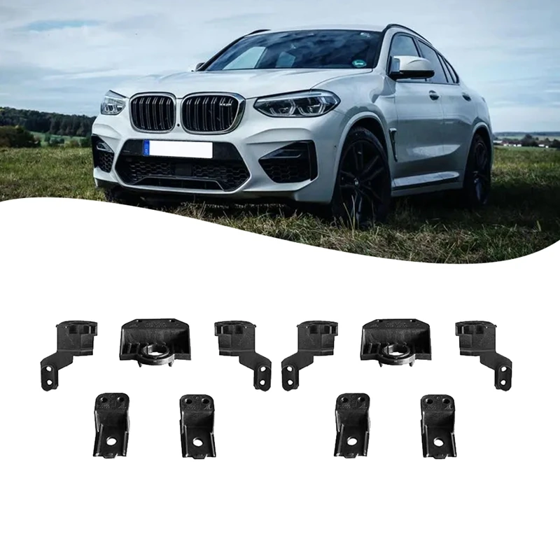 1Pair L+R Front Headlight Repair Bracket Kits 63117931711 For BMW X3 G01 G08 X4 G02 2017-2021 Fixed Claw Bracket Mount