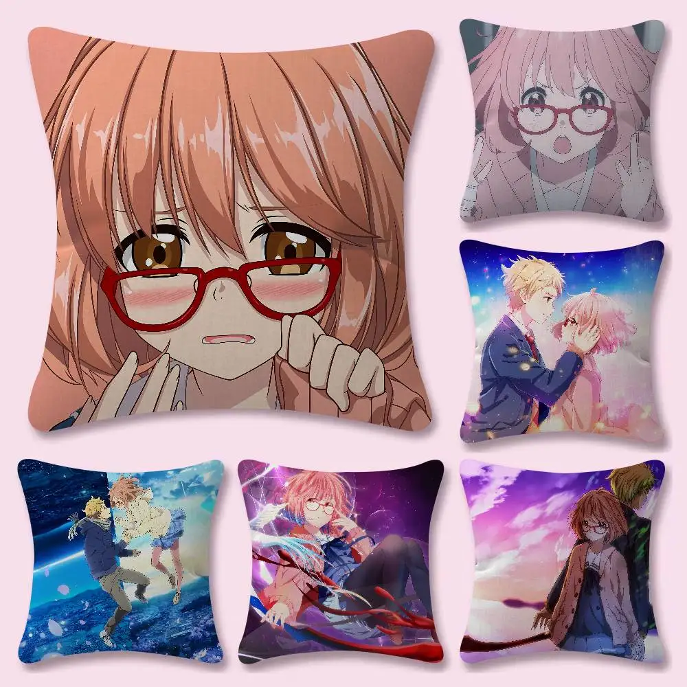 Beyond The Boundary Cute Cushion Cover Soft Washable Pillow Case Multi-Scene For Couch Bed Travel Office Use