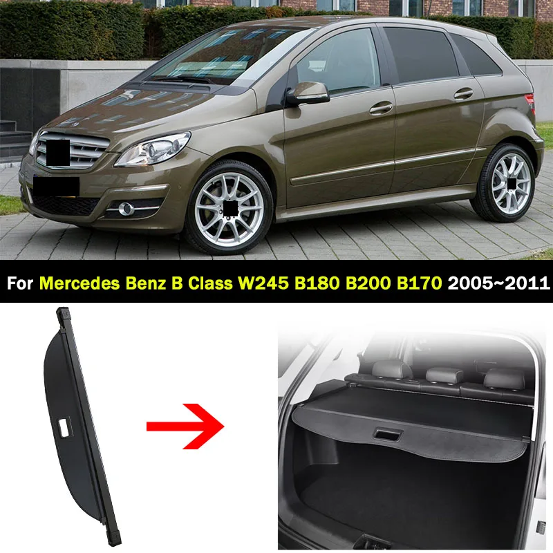 Car Rear Trunk Cargo Cover for Mercedes For Benz B Class W245 B180 B200 2005~2011 Luggage Tray Mat Security Shielding Shade Mat