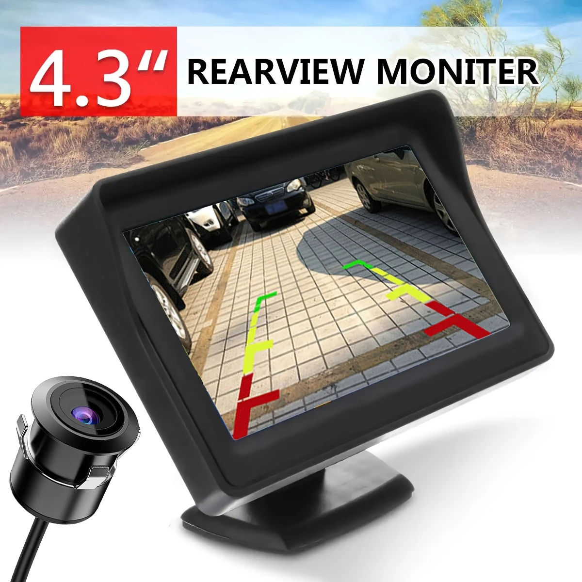 

4.3 inch TFT LCD Car HD Monitor Reverse Camera Security Display for Reverse Backup Parking Camera Drive Recorder