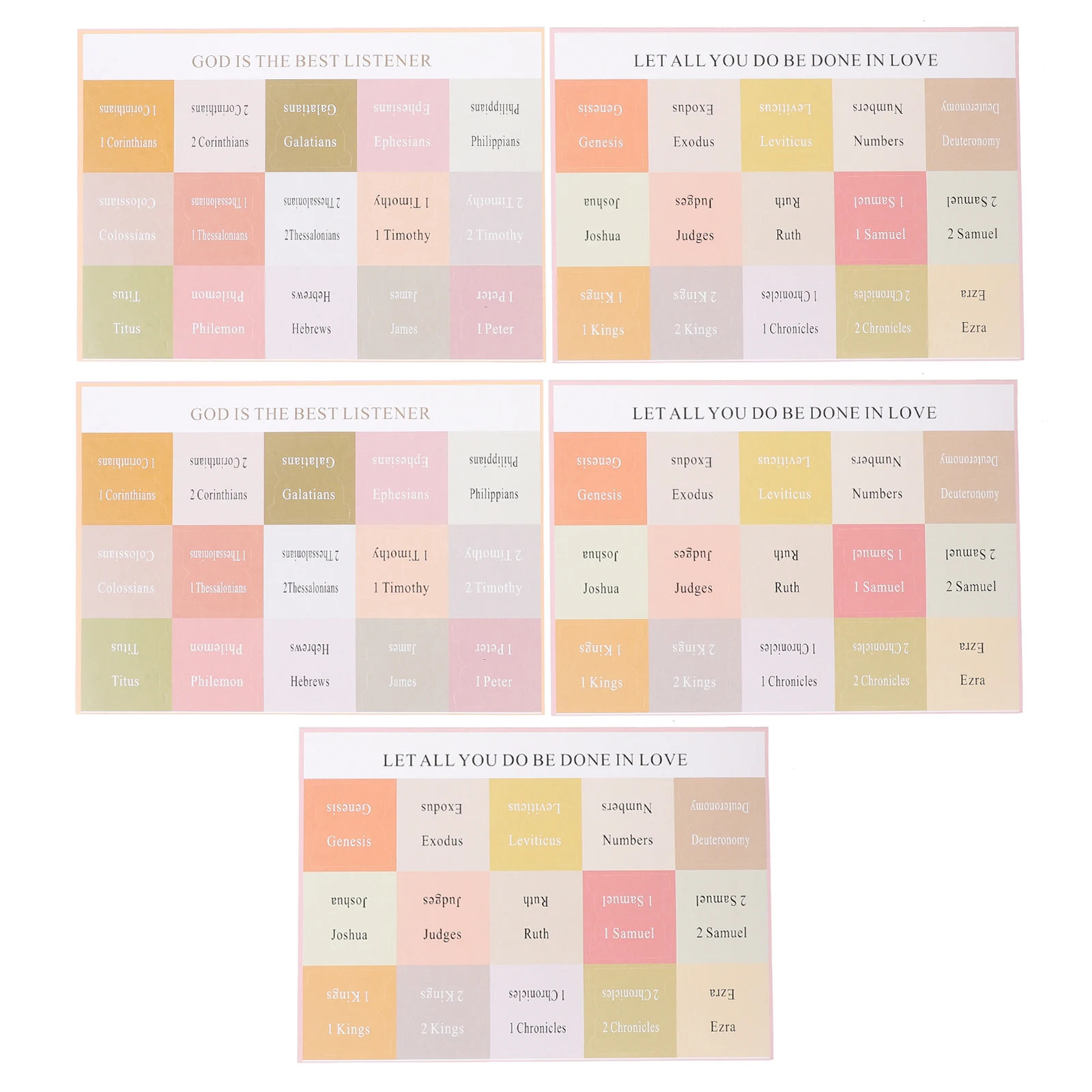 

5pcs 5 Sheets Stickers Colorful Cross Design Tabs For Bible Labels Bookmarks Bible Index Tabs Paper Material Writable