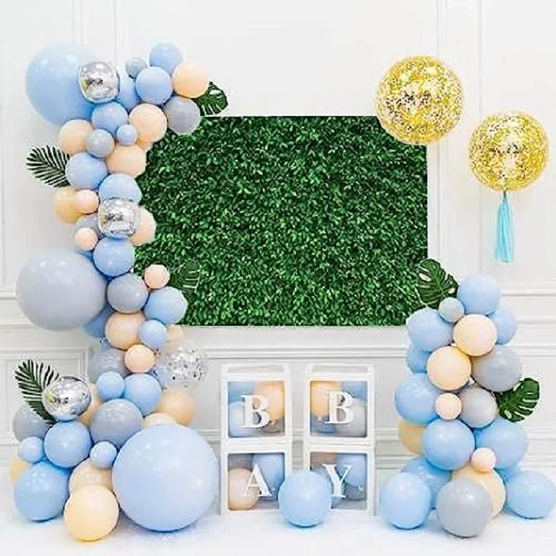 1.5 * 2.1M Green Leaf Theme Party Decoration Family Photo Cloth Background Wall Large Thickened (Free Ribbon)