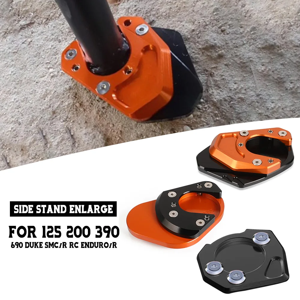 

Side Stand Foot Extension Kickstand Enlargement Pad Plate Support For 125 200 390 690 Duke SMC/R ENDURO/R RC125 RC200 RC390