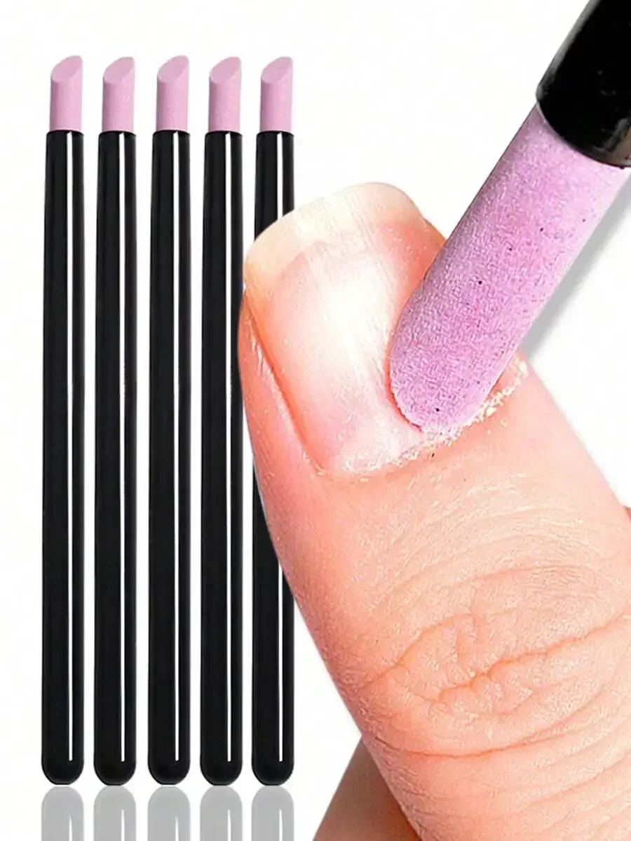 

5Pcs Manicure Quartz & Ceramic Carving Polishing Pen Set, 45 Degree Dead Skin & Cuticle Remover Nail Cuticle Remover Nail