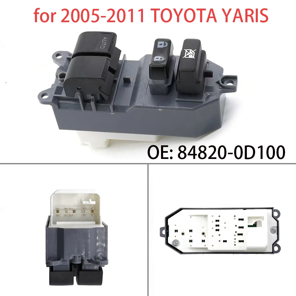 

New 84820-0D100 848200D100 For Toyota Yaris Rav 4 Corolla 2005-2011 Driver Side Electric Power Master Window Switch