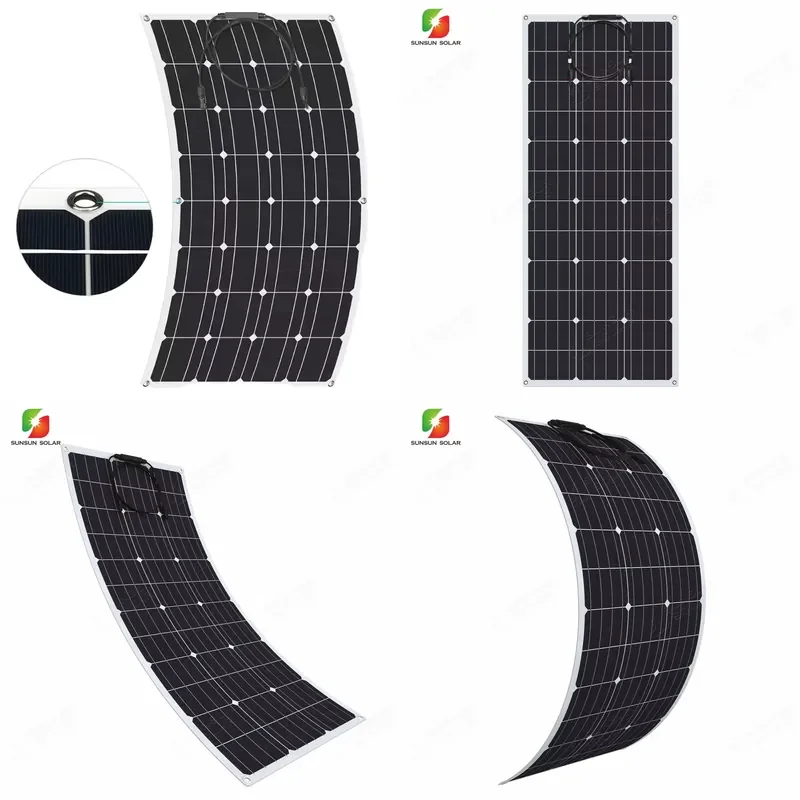 Adhesive Back Sticker 100W 18V ETFE MonoFlexible Solar Panel Frameless Laminate Fabric Tape for Window Curtain Balcony