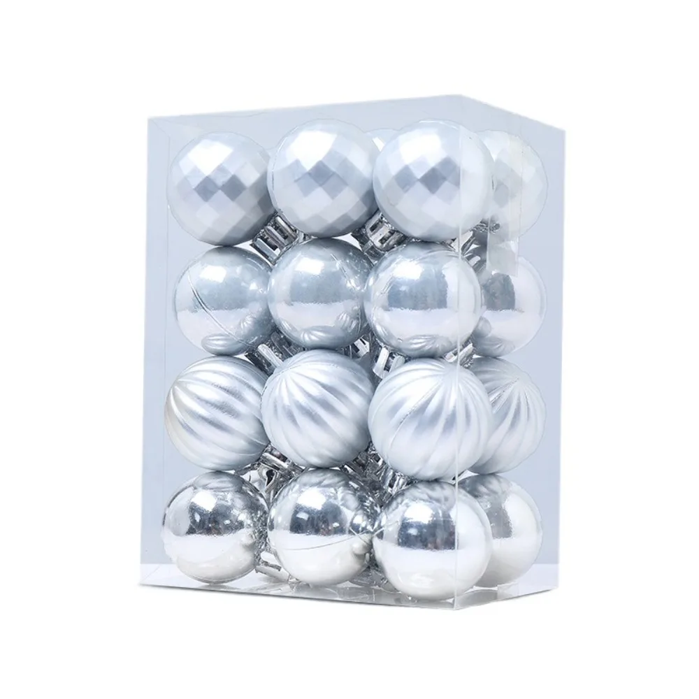 

24pcs 3cm Christmas Ball Set Creative Delicate Christmas Tree Pendant Painted Waterproof Hanging Ornament Holiday