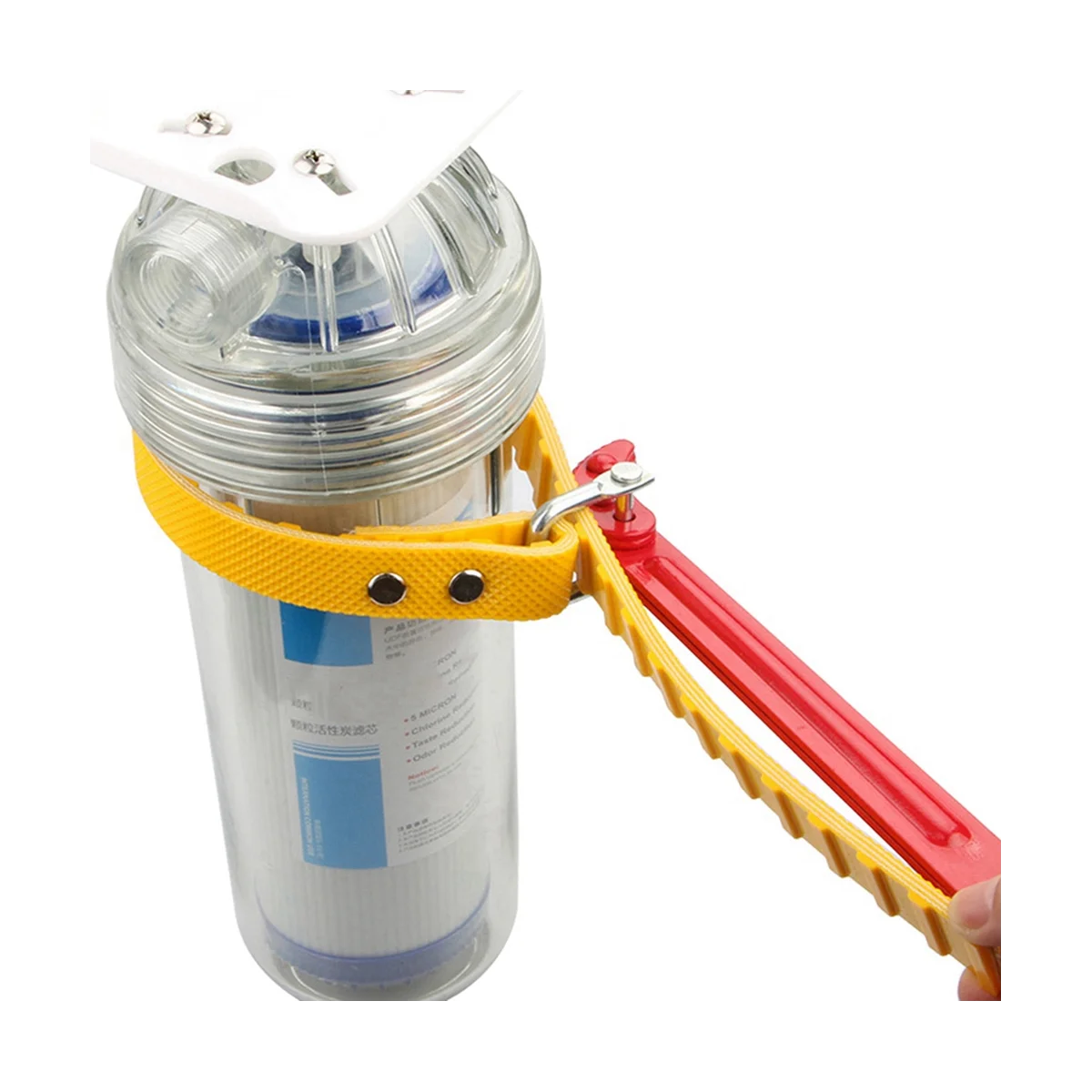 เครื่องกรองน้ำอเนกประสงค์ขนาด12นิ้วประแจปรับได้ส่วนประกอบตัวกรองกันลื่นถอดออกได้อเนกประสงค์