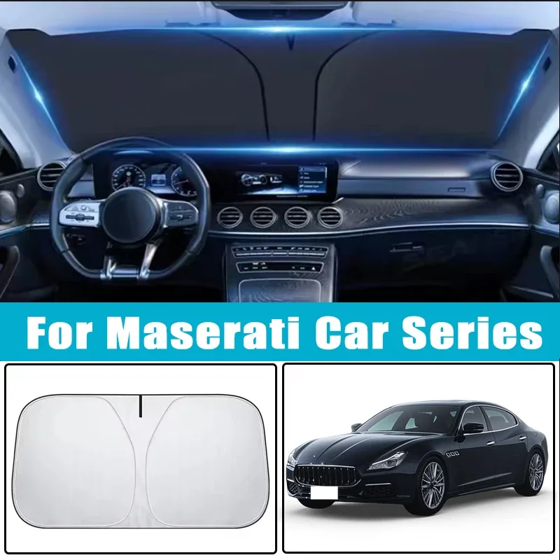 

Car Windshield Sunshades Cover for Maserati Ghibli Levante Quattroporte MC20 GranTurismo GranCabrio Sun Protection Accessories