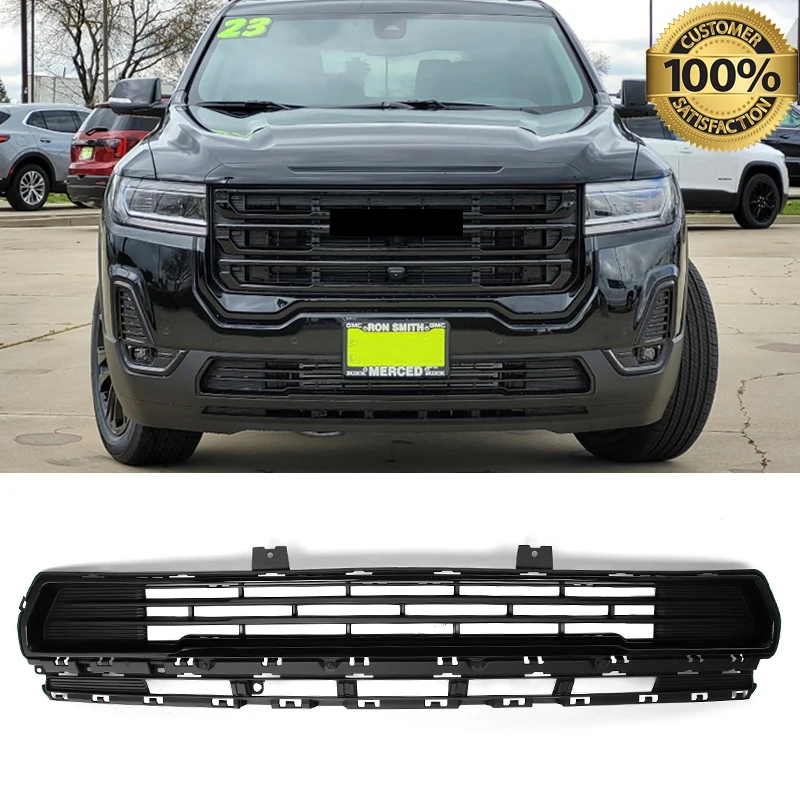 

Gloss Black Front Bumper Lower Grille Grill Fit For GMC Acadia SLE SLT 2020-2024