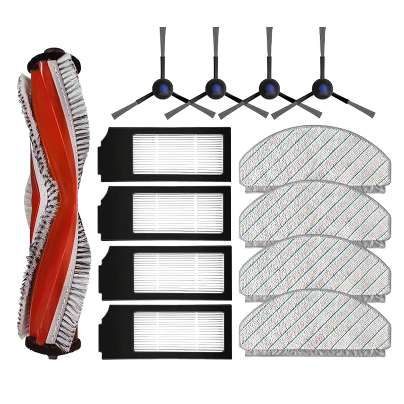 ABUD-Für Yeedi C12 / C12 Plus / C12 Pro Plus Hauptseitenbürste Hepa-Filter Mopptuch Zubehör Ersatz