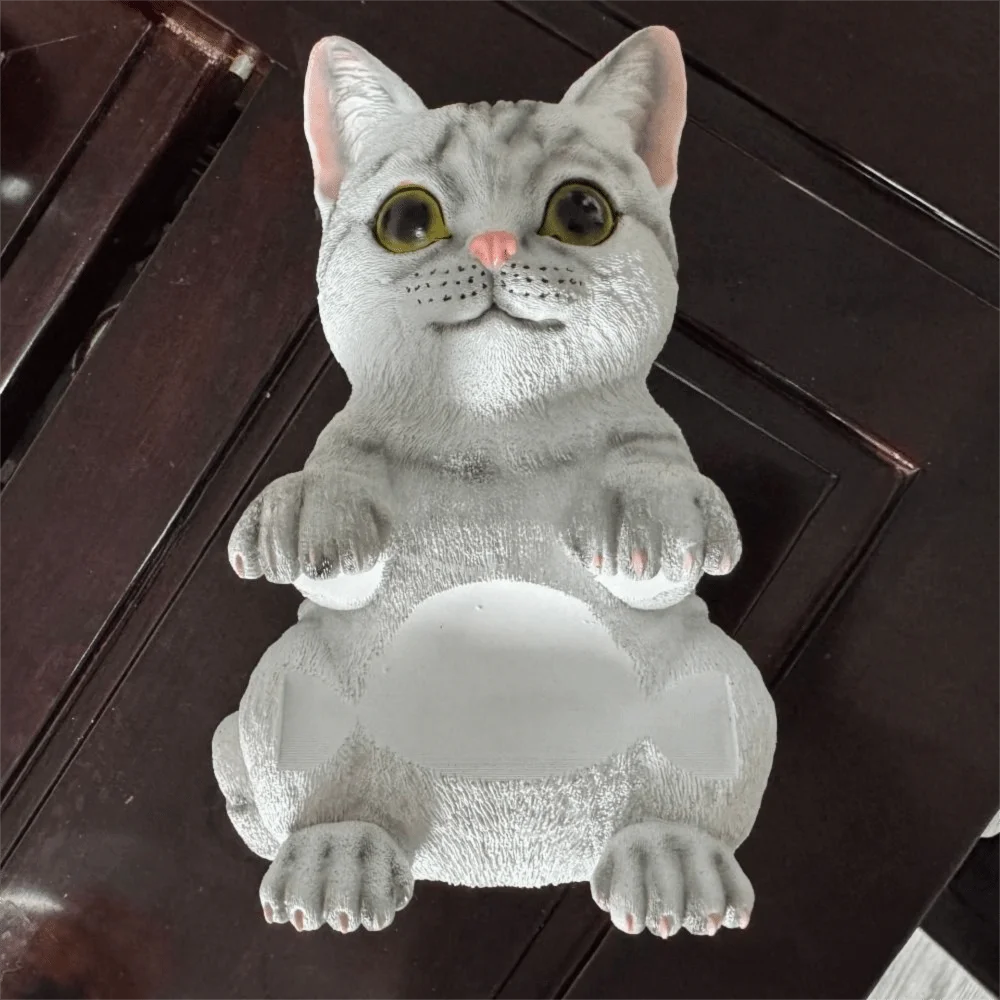 

3D Cat Shape Cat Toilet Paper Holder Simple Installation Resin Bathroom Tissue Dispenser Space Saving Multifunctional