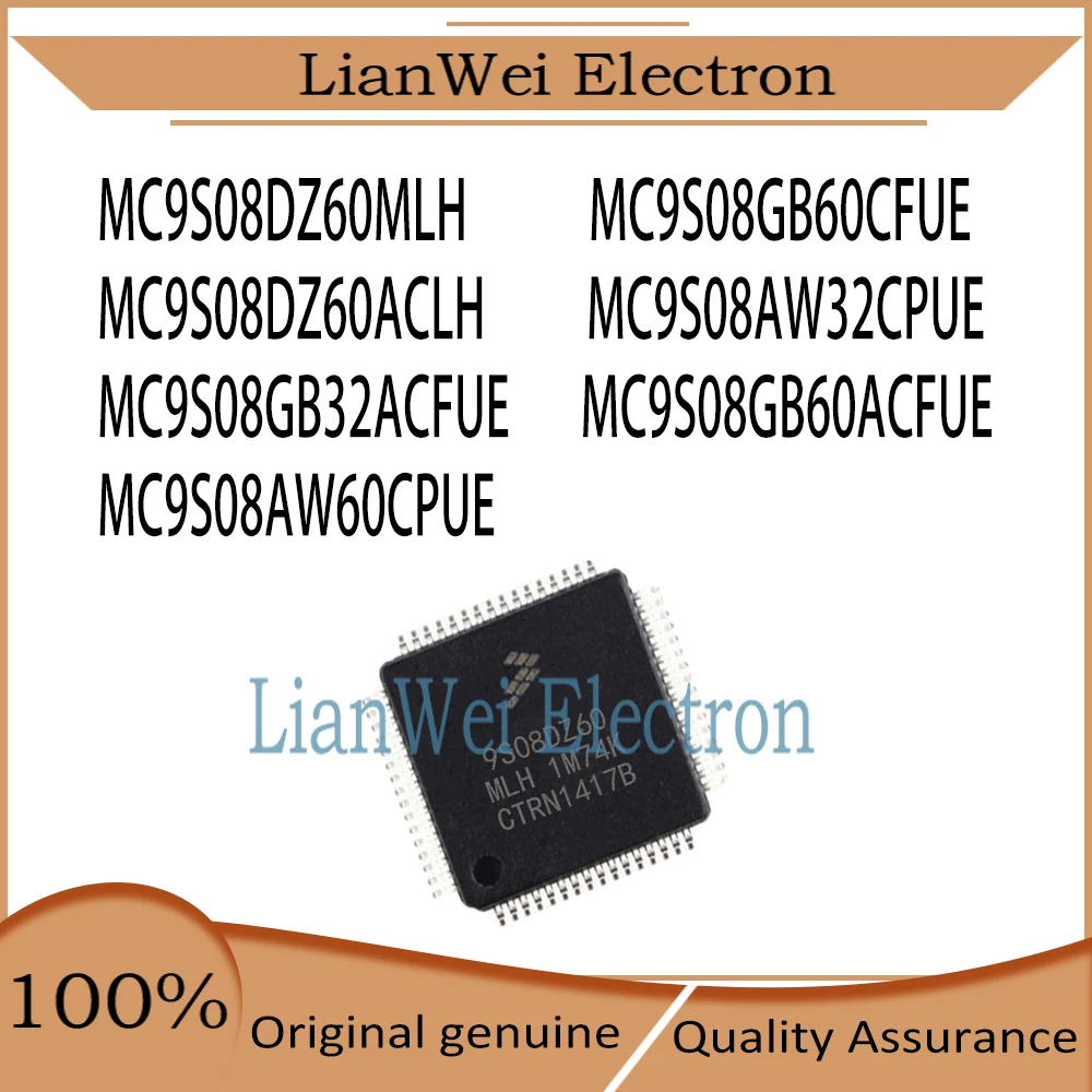 MC9S08 MC9S08DZ60MLH MC9S08GB60CFUE MC9S08DZ60ACLH MC9S08AW32CPUE MC9S08GB32ACFUE MC9S08GB60ACFUE MC9S08AW60CPUE IC MCU Chipset
