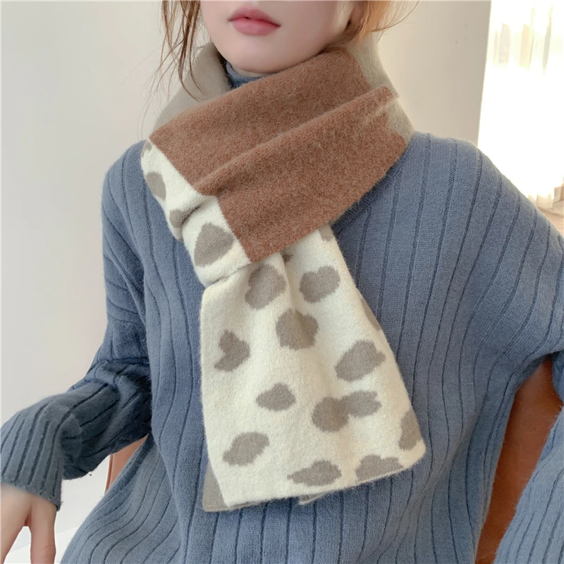 

Осень 2022, новинка зимы, мягкий восковой двухцветный шарф, женская шаль двойного назначения, женский мягкий, приятный для кожи теплый шарф