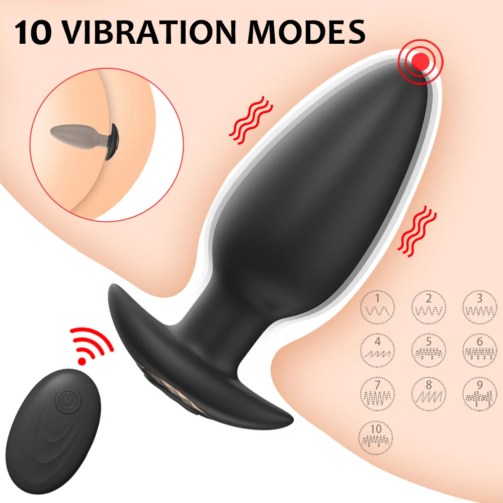 Wireless Remote Control Vibrating Anal Butt Plug Prostate Massager Sex Toys For Women Men Gay Clitoris Stimulator Vibrator