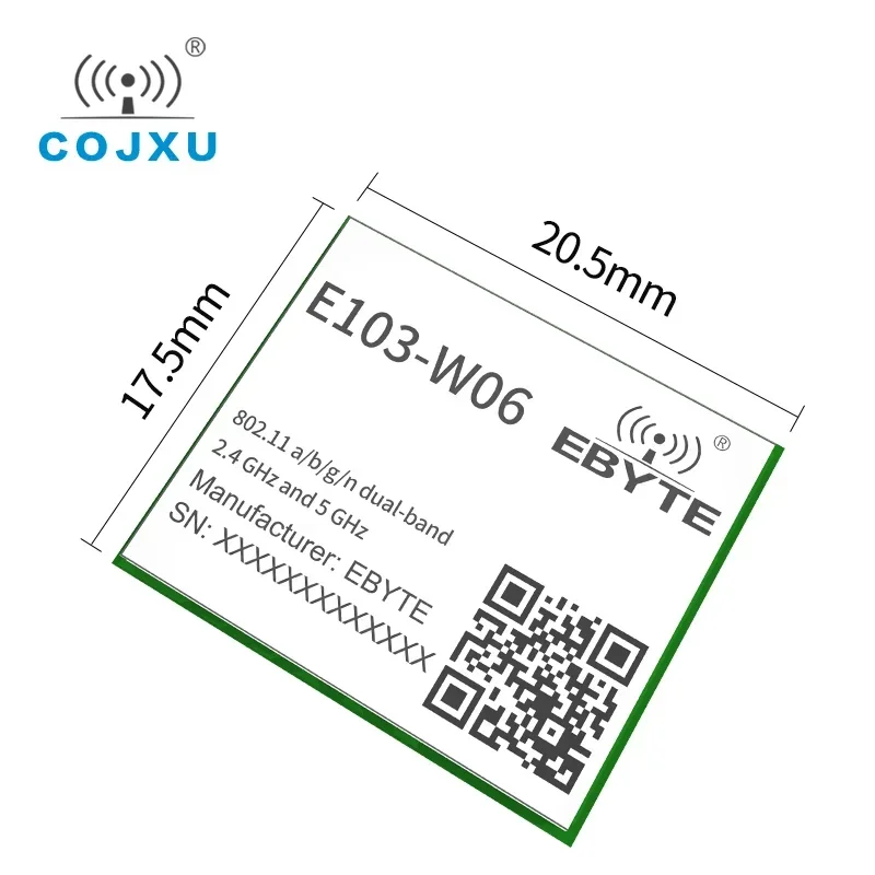 CC3235S 2.4G 5G Dual Frequency WIFI Module Compatible With CC3235MODS CC3235MODSF IEEE802.11 a/b/g/n 18 dBm cojxu E103-W06