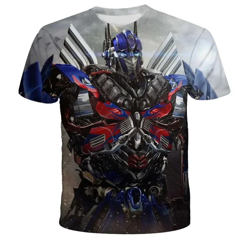 Transformers Cartoons T-Shirt Kids Summer T Shirt Fashion Kids Short Sleeve Anime T-shirt Boy Girl Clothing Tshirt Children Tops