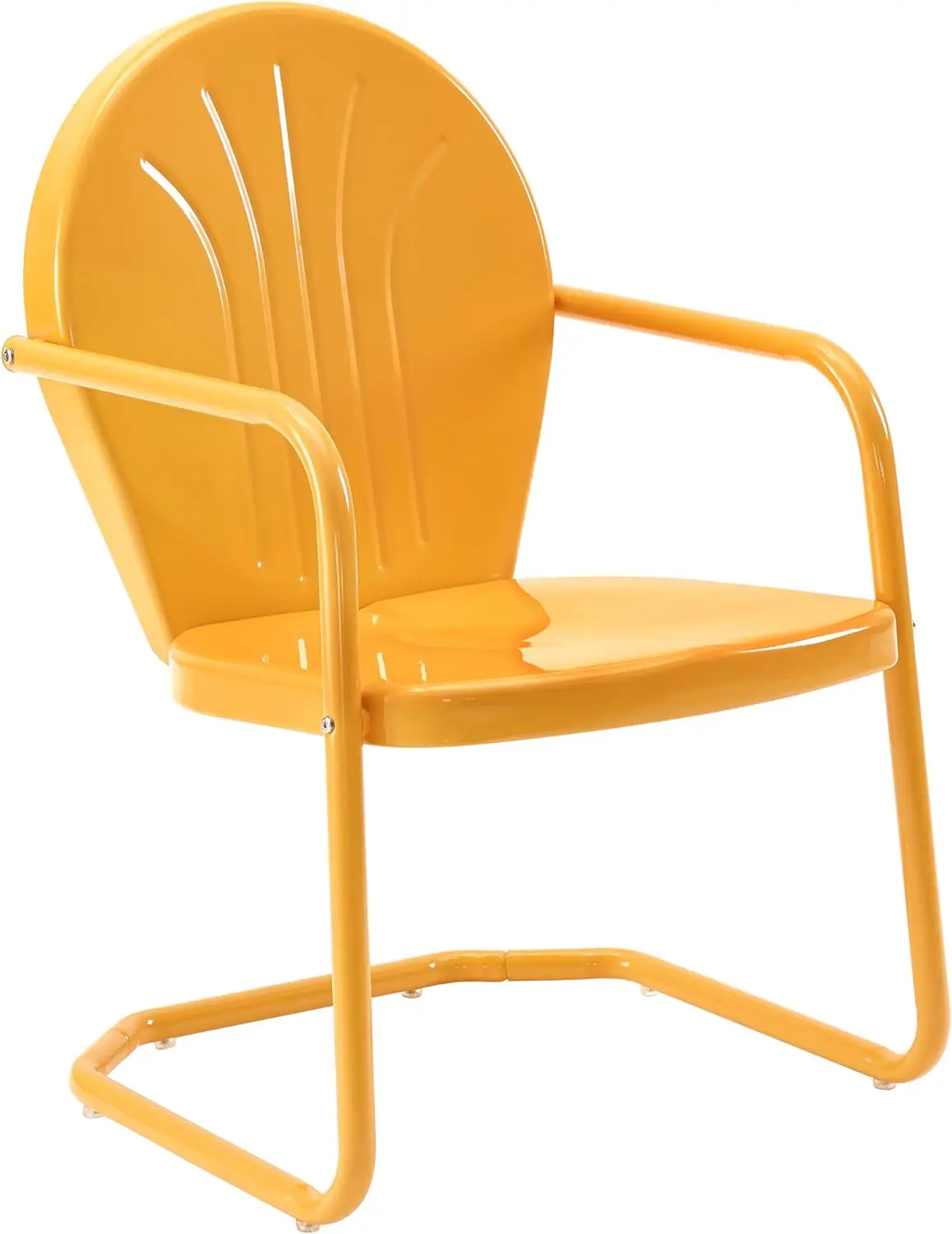 

Griffith Outdoor Chair, Retro Metal Patio Chairs for Dining, Porch, Deck, Balcony, Tangerine