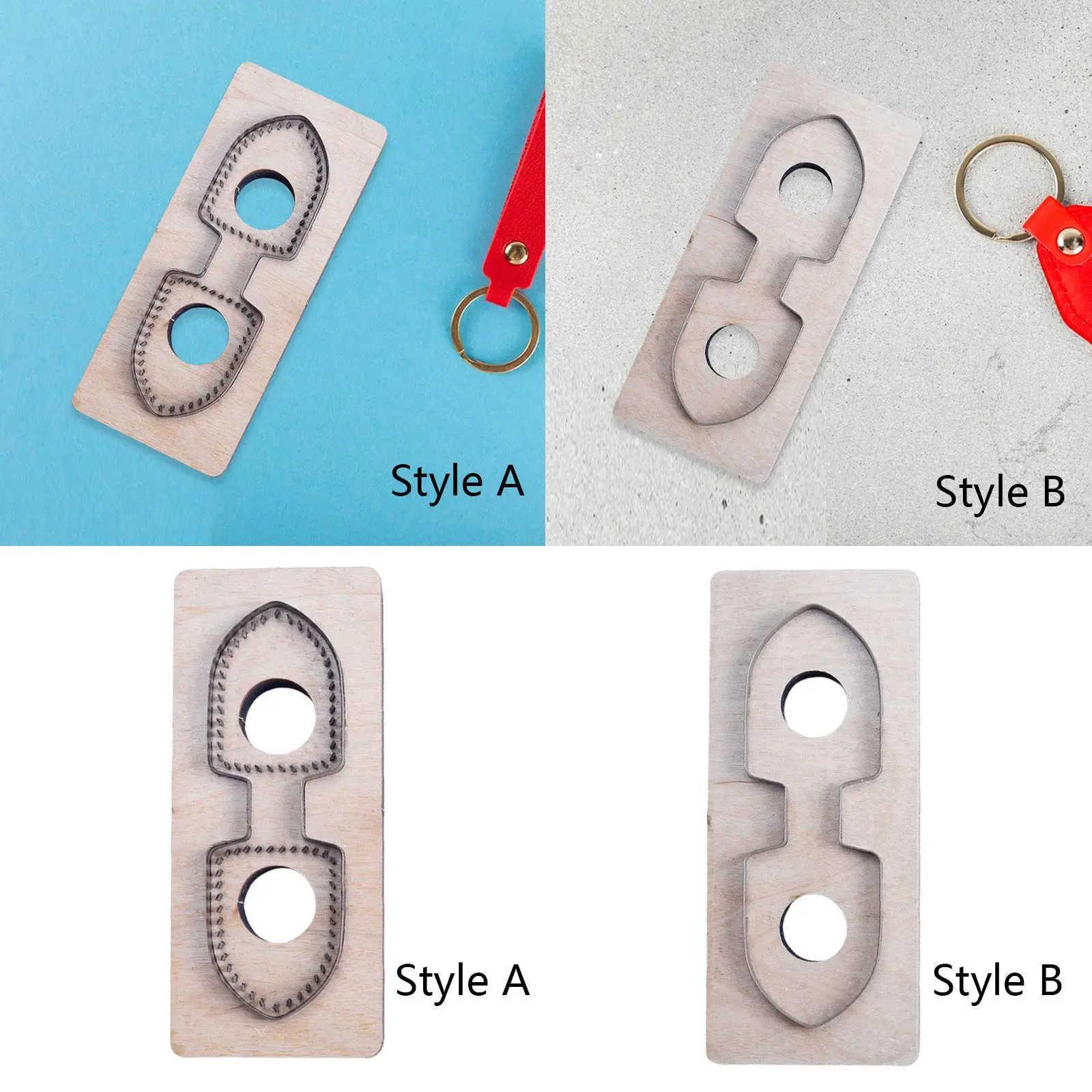Leather Cutting Die Key Ring Punch Template for Keychain Househld Embossing