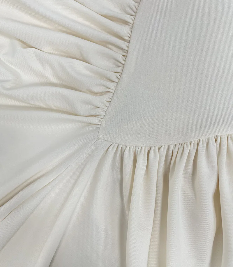 Women's Autumn New Solid Color Sexy Elegant Party Evening Long Sleeve Hollow-out Side Ruched Pleated Backless Maxi Bodycon Dress