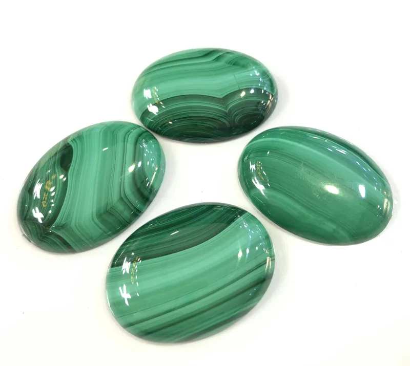 

Natural Malachite Beads Cabochon 18x25mm Oval Shape Gemstone For Making Jewelry 2pcs/lot