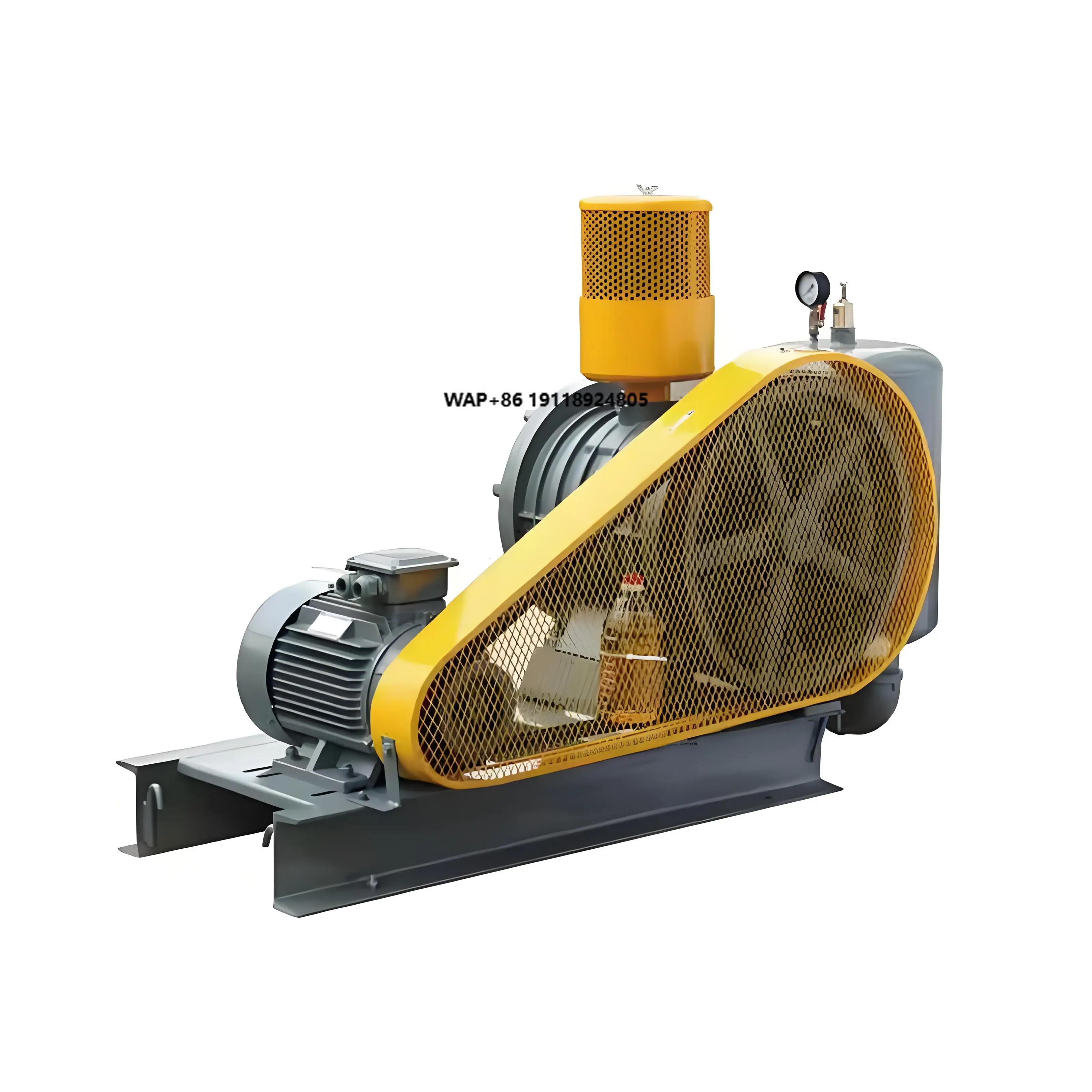 High Efficiency Portable Turbo Roots Blower Low Noise Iron Plastic Blades Electric Power Source High Pressure 1000L/Hour 1 Year